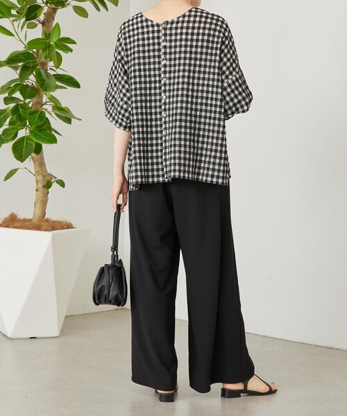 BEARDSLEY（ビアズリー）の「シアーギンガム前後ブラウス（シャツ/ブラウス・レディース・ブラック系その他/ブラック・FREE）」の11枚目の写真