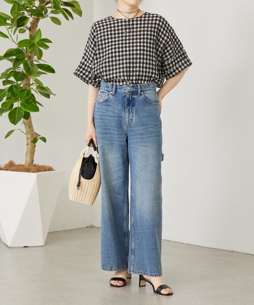 BEARDSLEY（ビアズリー）の「シアーギンガム前後ブラウス（シャツ/ブラウス・レディース・ブラック系その他/ブラック・FREE）」の12枚目の写真