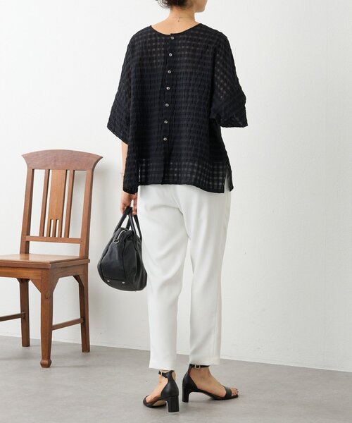 BEARDSLEY（ビアズリー）の「シアーギンガム前後ブラウス（シャツ/ブラウス・レディース・ブラック系その他/ブラック・FREE）」の20枚目の写真