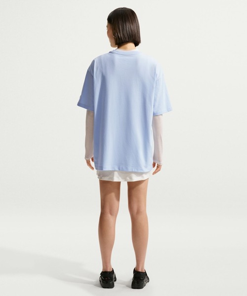 NIKE（ナイキ）の「ナイキ NIKE ナイキ   NSW OS S/S Tシャツ CTFM（Tシャツ/カットソー・レディース・ホワイト/ブルー・L/S/M/XL）」の6枚目の写真