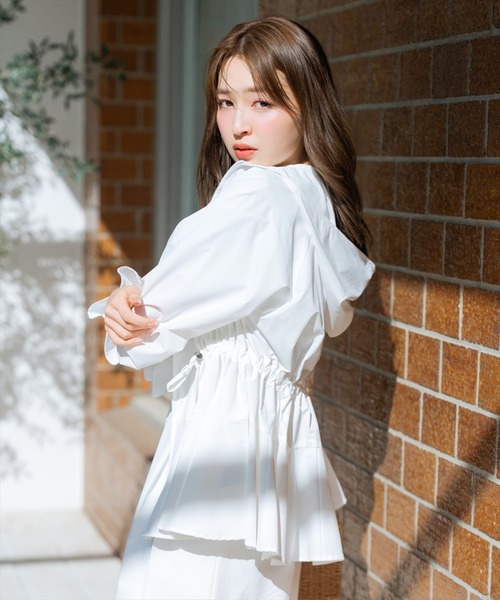 WILLSELECTION（ウィルセレクション）の「ＵＶカットペプラムブルゾン（パーカー・レディース・オフホワイト/ピンク・FREE）」の17枚目の写真