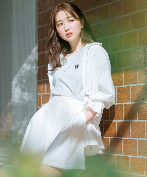 WILLSELECTION（ウィルセレクション）の「ＵＶカットペプラムブルゾン（パーカー・レディース・オフホワイト/ピンク・FREE）」の18枚目の写真