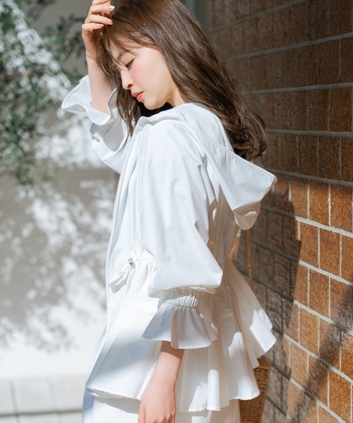 WILLSELECTION（ウィルセレクション）の「ＵＶカットペプラムブルゾン（パーカー・レディース・オフホワイト/ピンク・FREE）」の22枚目の写真