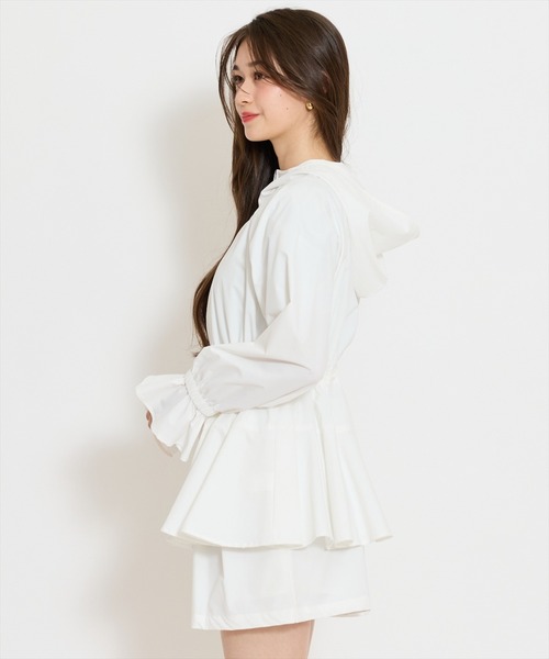 WILLSELECTION（ウィルセレクション）の「ＵＶカットペプラムブルゾン（パーカー・レディース・オフホワイト/ピンク・FREE）」の8枚目の写真