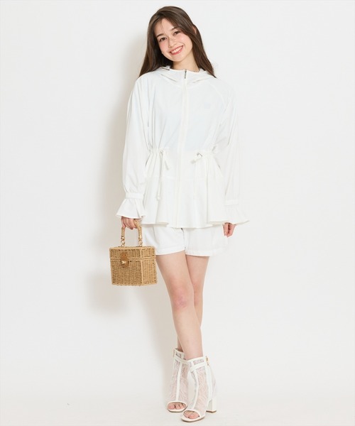 WILLSELECTION（ウィルセレクション）の「ＵＶカットペプラムブルゾン（パーカー・レディース・オフホワイト/ピンク・FREE）」の15枚目の写真