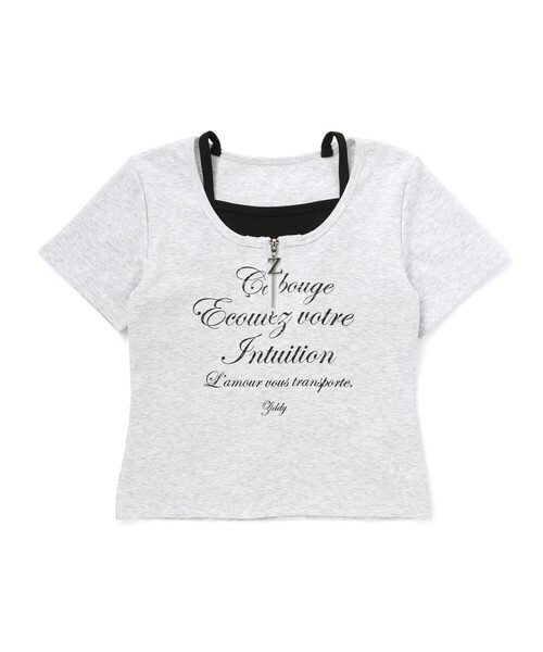 ZIDDY(ジディ)の「【 ニコ☆プチ 】ハーフジップレイヤード風半袖Tシャツ(130~160cm)(Tシャツ/カットソー・キッズ・ブラック/オフホワイト・140cm/FREE/150cm/130cm)」の11枚目の写真
