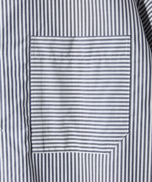 HORLISUN(ホーリーサン)の「Joshua Reverse Stripe Shirt Navy(シャツ/ブラウス・メンズ・その他・LARGE/MEDIUM/SMALL)」の3枚目の写真