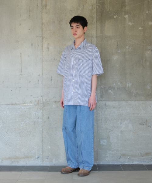 HORLISUN(ホーリーサン)の「Joshua Reverse Stripe Shirt Navy(シャツ/ブラウス・メンズ・その他・LARGE/MEDIUM/SMALL)」の5枚目の写真