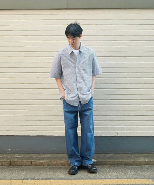 HORLISUN(ホーリーサン)の「Joshua Reverse Stripe Shirt Navy(シャツ/ブラウス・メンズ・その他・LARGE/MEDIUM/SMALL)」の9枚目の写真
