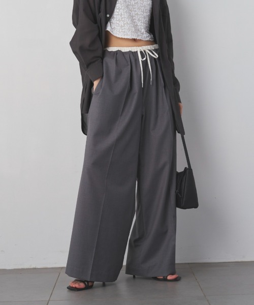 MIESROHE(ミースロエ)の「ウォッシャブルスーツパンツ(その他パンツ・レディース・ブラック/ベージュ/グレー・0/1)」の1枚目の写真