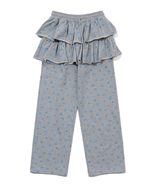 YOUHEE(ユヒ)の「FLOWER PATTERN LAYERD SKIRT PANTS_MELANGE GREY(その他パンツ・レディース・その他・FREE)」の7枚目の写真
