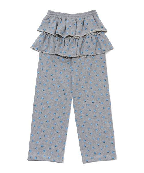 YOUHEE(ユヒ)の「FLOWER PATTERN LAYERD SKIRT PANTS_MELANGE GREY(その他パンツ・レディース・その他・FREE)」の6枚目の写真