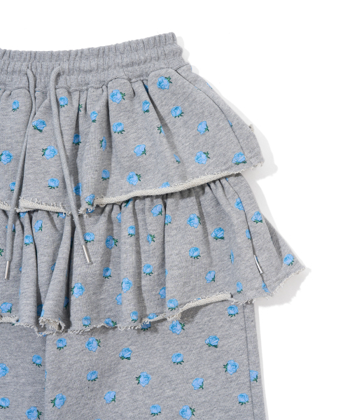 YOUHEE(ユヒ)の「FLOWER PATTERN LAYERD SKIRT PANTS_MELANGE GREY(その他パンツ・レディース・その他・FREE)」の4枚目の写真
