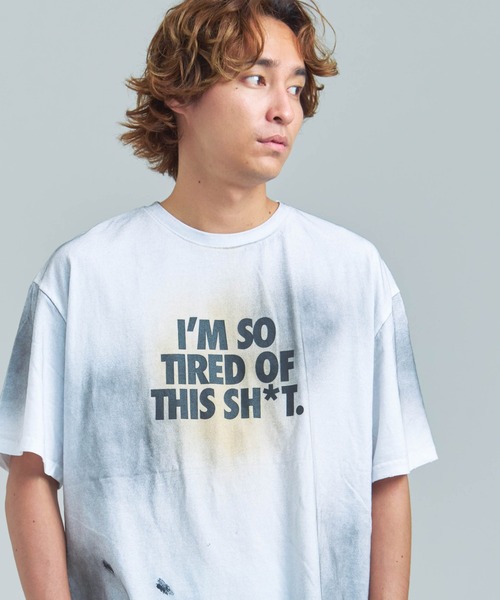 JACKROSE(ジャックローズ)の「JE-ハード加工・ロゴSSTEE(Tシャツ/カットソー・メンズ・ホワイト/ブラック・FREE)」の1枚目の写真