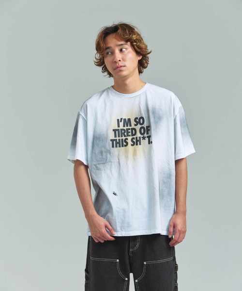 JACKROSE(ジャックローズ)の「JE-ハード加工・ロゴSSTEE(Tシャツ/カットソー・メンズ・ホワイト/ブラック・FREE)」の4枚目の写真