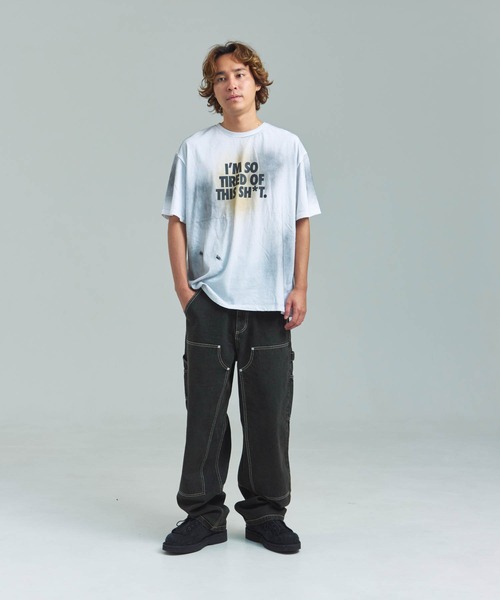 JACKROSE(ジャックローズ)の「JE-ハード加工・ロゴSSTEE(Tシャツ/カットソー・メンズ・ホワイト/ブラック・FREE)」の11枚目の写真