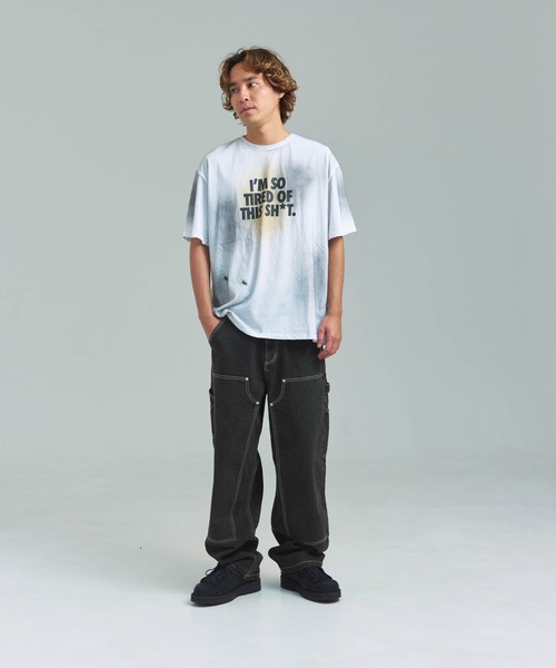 JACKROSE(ジャックローズ)の「JE-ハード加工・ロゴSSTEE(Tシャツ/カットソー・メンズ・ホワイト/ブラック・FREE)」の12枚目の写真