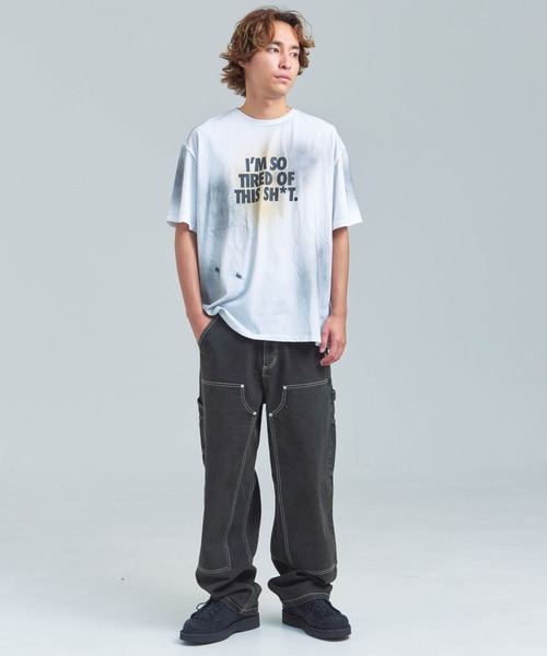 JACKROSE(ジャックローズ)の「JE-ハード加工・ロゴSSTEE(Tシャツ/カットソー・メンズ・ホワイト/ブラック・FREE)」の13枚目の写真