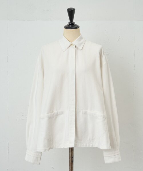 LIVETART(リヴェタート)の「《KHADI&CO》比翼コットンシャツ(シャツ/ブラウス・レディース・ホワイト・MEDIUM)」の1枚目の写真