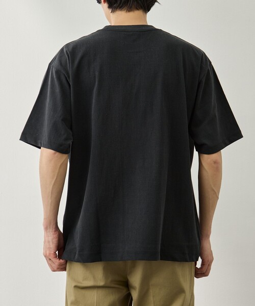 ATON(エイトン)の「【ATON/エイトン】AGING FRESCA PLATE LOOSE FIT T-SHIRT(Tシャツ/カットソー・メンズ・ダークグレー・4/6)」の4枚目の写真