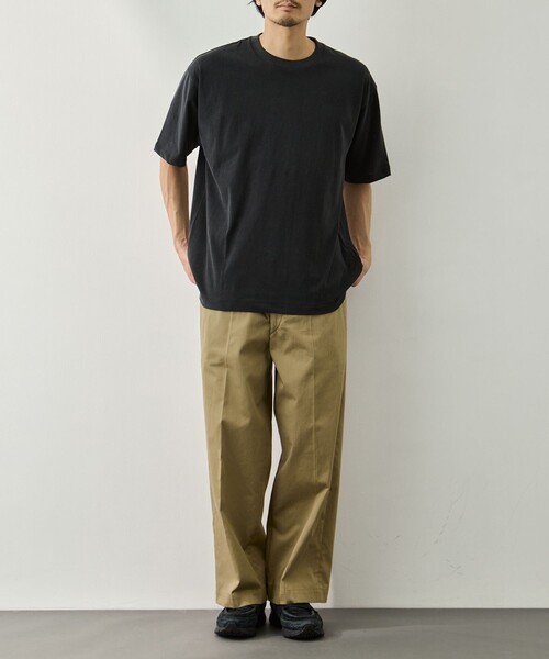ATON(エイトン)の「【ATON/エイトン】AGING FRESCA PLATE LOOSE FIT T-SHIRT(Tシャツ/カットソー・メンズ・ダークグレー・4/6)」の5枚目の写真