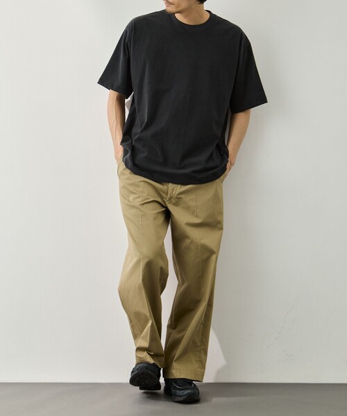 ATON(エイトン)の「【ATON/エイトン】AGING FRESCA PLATE LOOSE FIT T-SHIRT(Tシャツ/カットソー・メンズ・ダークグレー・4/6)」の6枚目の写真