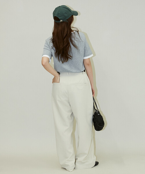PUBLUX(パブリュクス)の「PUBLUX/パブリュクス カラー タック スラックス パンツ 限定展開(その他パンツ・レディース・ブラック/ピンク/ベージュ・フリ-)」の17枚目の写真