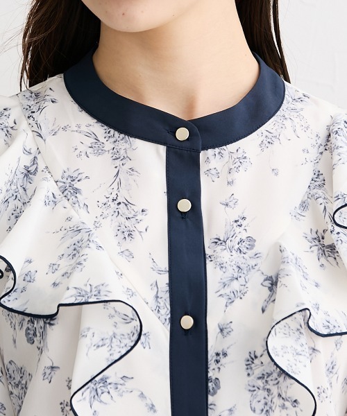 slattgir(スラットジール)の「高身長 デシンブーケプリントブラウス(トールサイズ)(シャツ/ブラウス・レディース・ブラック/オフホワイト・TLL/T3L/T4L/T5L/TM/TL)」の22枚目の写真