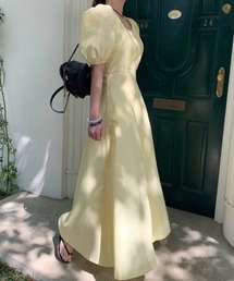 CHUL（チュル）の「スクエアネックパフスリーブロングワンピース（ワンピース）」