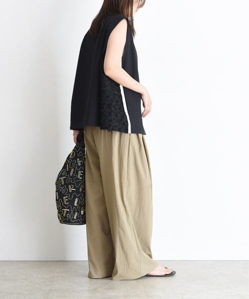 【新品】Eimee Law サイドライン レース ブルゾン ネイビー 甘辛MIX ラインデザイン配色ニット Eimee Law│Eimee Law & LHELBIE 公式