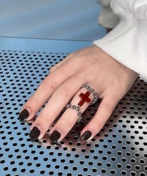 【LAMPOON】クロスチェーンリング