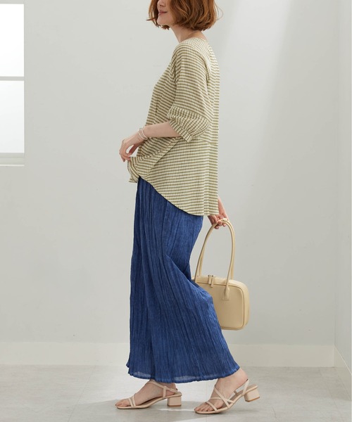 BELLUNA PLUS(ベルーナ)の「<INDIA>デニム調ワイドパンツ(その他パンツ・レディース・ネイビー/ブルー・MEDIUM/LARGE/X-LARGE)」の7枚目の写真