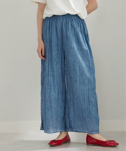 BELLUNA PLUS(ベルーナ)の「<INDIA>デニム調ワイドパンツ(その他パンツ・レディース・ネイビー/ブルー・MEDIUM/LARGE/X-LARGE)」の9枚目の写真