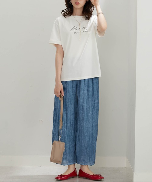 BELLUNA PLUS(ベルーナ)の「<INDIA>デニム調ワイドパンツ(その他パンツ・レディース・ネイビー/ブルー・MEDIUM/LARGE/X-LARGE)」の11枚目の写真