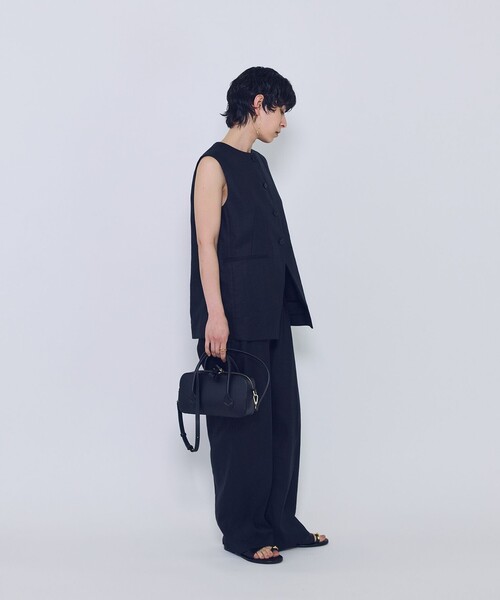 1er Arrondissement(プルミエアロンディスモン)の「リネンペーパーへリンボングルカパンツ(その他パンツ・レディース・モカ/ブラック系その他3・38/36)」の12枚目の写真
