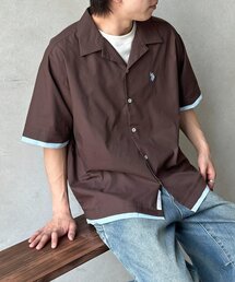 【U.S. POLO ASSN.】フェイクレイヤー半袖シャツ