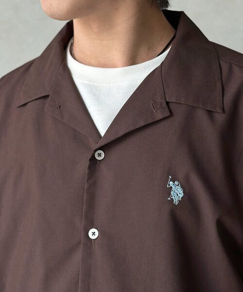 U.S. POLO ASSN.(ユーエスポロアッスン)の「【U.S. POLO ASSN.】フェイクレイヤー半袖シャツ(シャツ/ブラウス・メンズ・ブラウン/サックスブルー/アイボリー・MEDIUM/LARGE)」の20枚目の写真