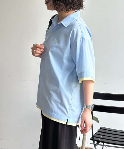 U.S. POLO ASSN.(ユーエスポロアッスン)の「【U.S. POLO ASSN.】フェイクレイヤー半袖シャツ(シャツ/ブラウス・メンズ・ブラウン/サックスブルー/アイボリー・MEDIUM/LARGE)」の8枚目の写真