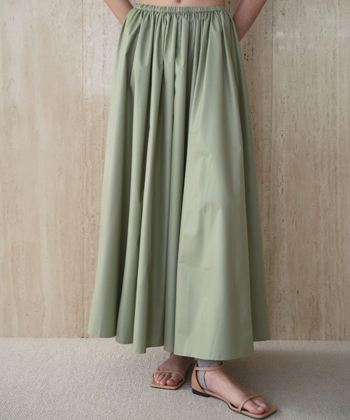 SOEMIN(ソミン)の「Long flared skirt/ロングフレアスカート(スカート・レディース・ブラック/カーキ・FREE)」の4枚目の写真