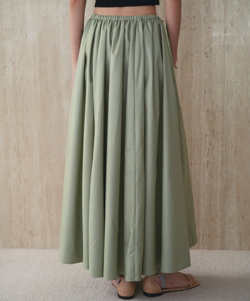 SOEMIN(ソミン)の「Long flared skirt/ロングフレアスカート(スカート・レディース・ブラック/カーキ・FREE)」の6枚目の写真