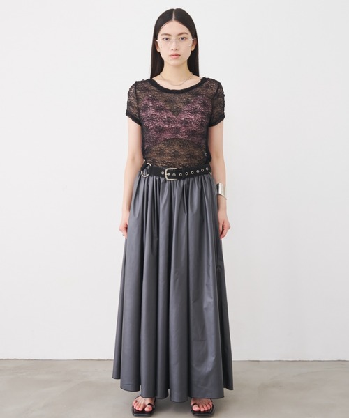 SOEMIN(ソミン)の「Long flared skirt/ロングフレアスカート(スカート・レディース・ブラック/カーキ・FREE)」の18枚目の写真