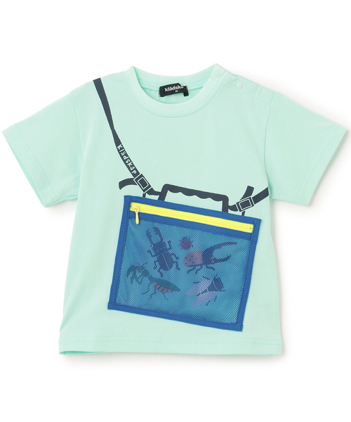 kladskap(クレードスコープ)の「虫カゴ半袖Tシャツ(Tシャツ/カットソー・キッズ・サックスブルー/イエロー・90cm/110cm/100cm/120cm/130cm)」の2枚目の写真