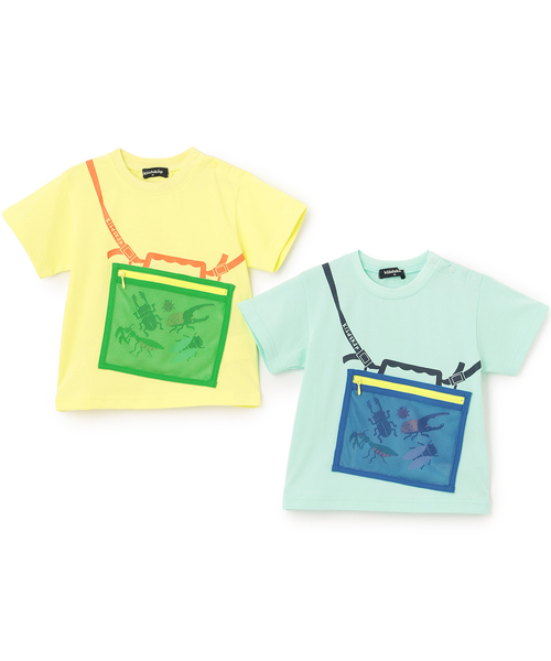 kladskap(クレードスコープ)の「虫カゴ半袖Tシャツ(Tシャツ/カットソー・キッズ・サックスブルー/イエロー・90cm/110cm/100cm/120cm/130cm)」の3枚目の写真