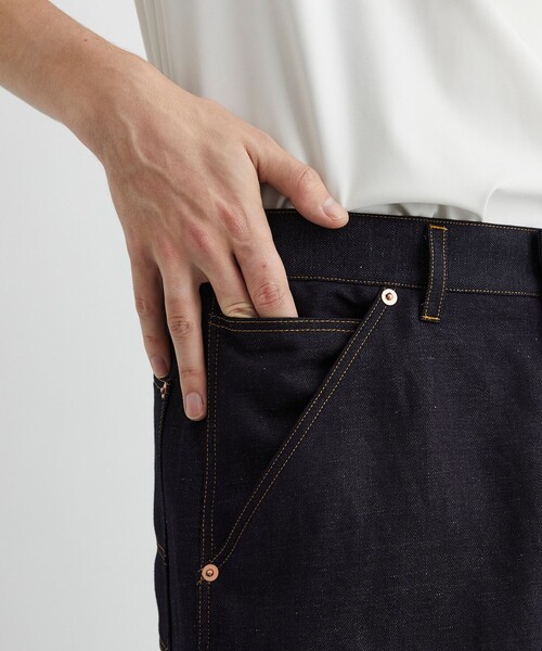 UNITED TOKYO(ユナイテッドトウキョウ)の「【数量限定/SETUP可】9.5oz LINEN DENIM ペインターパンツ |リネン混/サマーデニム/防臭性/抗菌/抗酸化/梅雨対策/べた付き防止/ムレ防止(その他パンツ・メンズ・インディゴブルー/ブラック・1/2)」の16枚目の写真