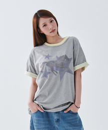 [ESCF x ホットトゥデイ] ローンスターホース ロールアップポイント半袖Tシャツ グレー