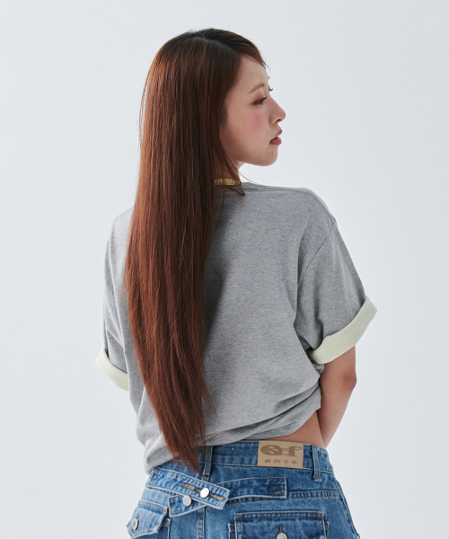 ESCAPEFROM（エスケープフロム）の「[ESCF x ホットトゥデイ] ローンスターホース ロールアップポイント半袖Tシャツ グレー（Tシャツ/カットソー・レディース・その他・SMALL/MEDIUM/LARGE）」の5枚目の写真