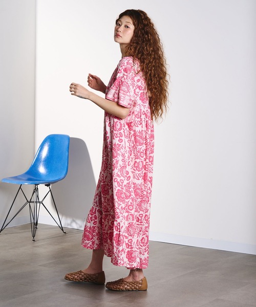 HLAADA(フラーダ)の「HLAADA for ROSEBUD/FLOWER PRINT DRESS(ワンピース・レディース・レッド/マルチ・ONE SIZE)」の5枚目の写真