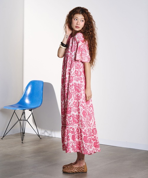 HLAADA(フラーダ)の「HLAADA for ROSEBUD/FLOWER PRINT DRESS(ワンピース・レディース・レッド/マルチ・ONE SIZE)」の6枚目の写真