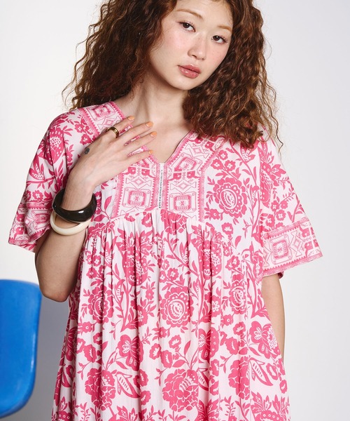 HLAADA(フラーダ)の「HLAADA for ROSEBUD/FLOWER PRINT DRESS(ワンピース・レディース・レッド/マルチ・ONE SIZE)」の9枚目の写真