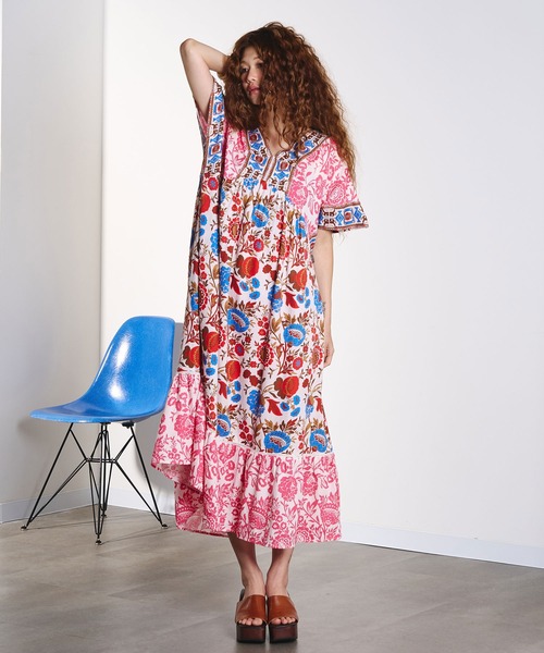 HLAADA(フラーダ)の「HLAADA for ROSEBUD/FLOWER PRINT DRESS(ワンピース・レディース・レッド/マルチ・ONE SIZE)」の13枚目の写真